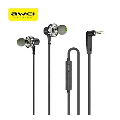 Awei Z1 Dual Driver 3.5mm Wired Sports Earphone